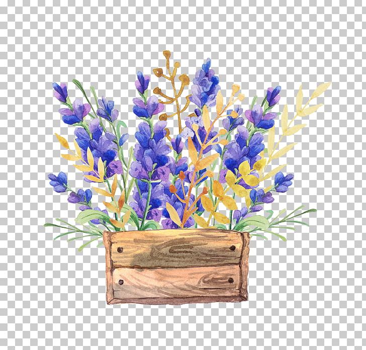 English Lavender Watercolor Painting Flower Drawing Box PNG, Clipart, Artificial Flower, Baskets, Cobalt Blue, Creative Market, Cut Flowers Free PNG Download