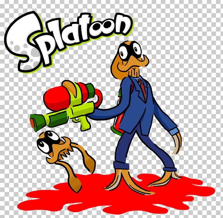 Octodad: Dadliest Catch Splatoon 2 Fan Art PNG, Clipart, Area, Art, Artwork, Beak, Bird Free PNG Download