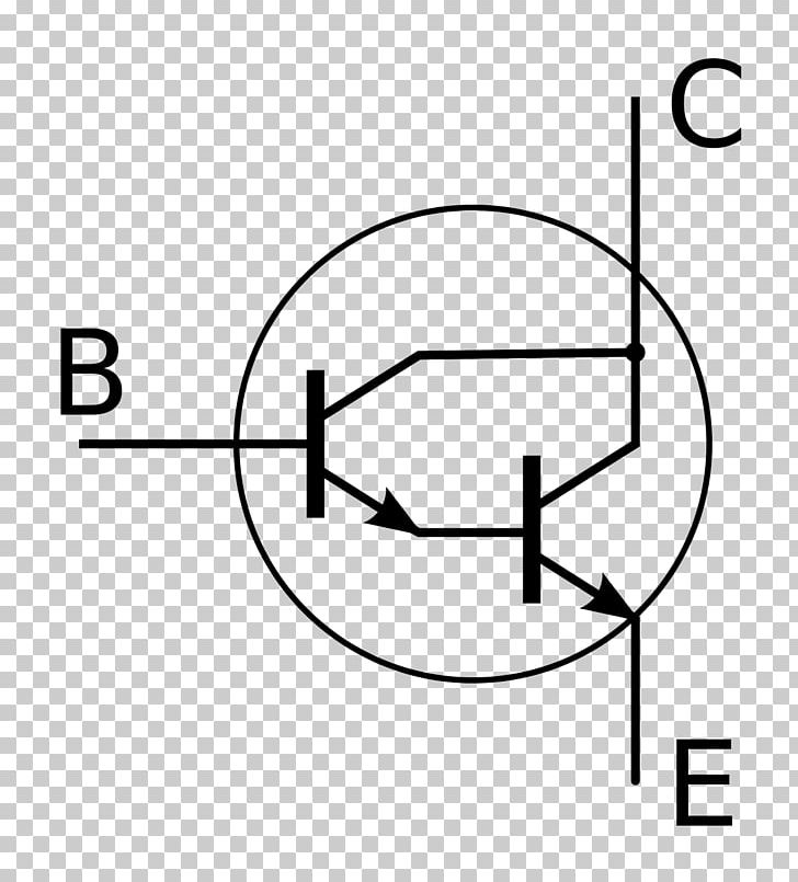 Darlington Transistor Sziklai Pair Bipolar Junction Transistor Integrated Circuits & Chips PNG, Clipart, Angle, Area, Black, Black And White, Brand Free PNG Download