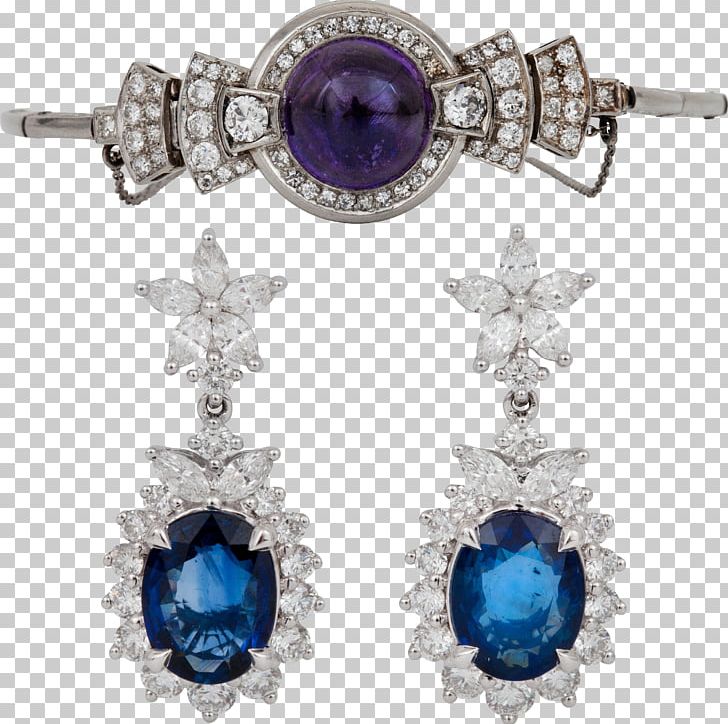 Earring Sapphire Necklace Diamond Jewellery PNG, Clipart, Amethyst, Blue, Body Jewelry, Brooch, Carat Free PNG Download