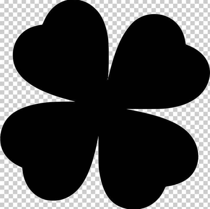 Four-leaf Clover White PNG, Clipart, Black And White, Clover, Flower, Flowers, Fourleaf Clover Free PNG Download