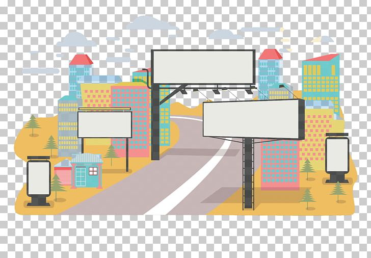 Advertising Road Billboard PNG, Clipart, Adobe Illustrator, Angle, Blank Billboard, Cartoon, Elevation Free PNG Download