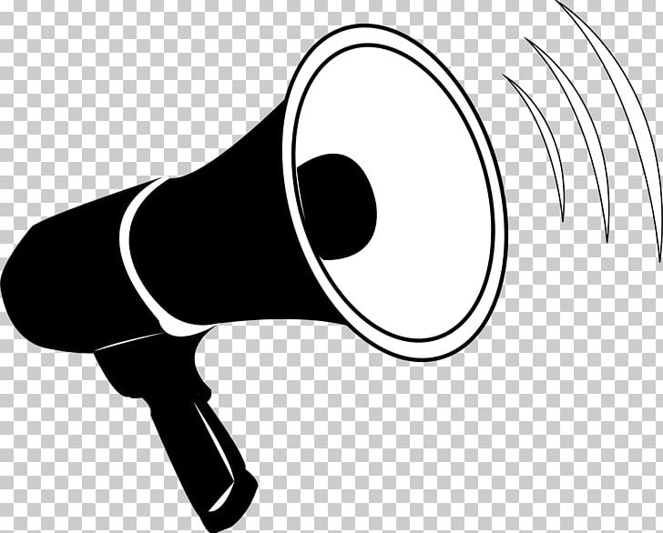 Megaphone Silhouette Sound PNG, Clipart, Angle, Audio, Black, Black And White, Circle Free PNG Download