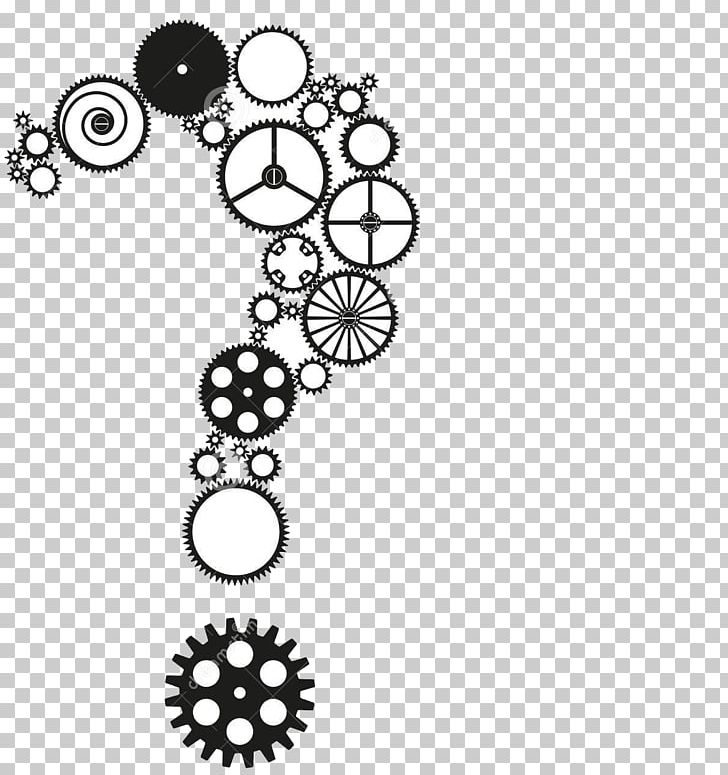 Question Mark Gear PNG, Clipart, Auto Part, Bicycle, Black And White, Body Jewelry, Circle Free PNG Download