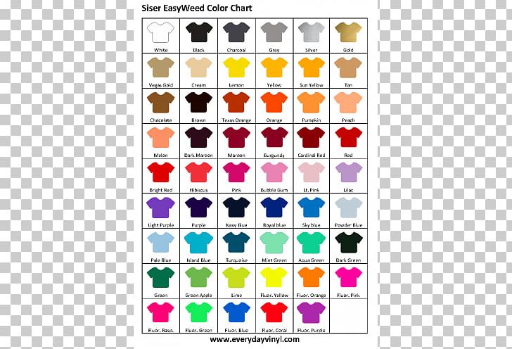 Heat Transfer Vinyl Color Chart T-shirt RGB Color Model PNG, Clipart, Chart, Clothing, Color, Color Catalog, Color Chart Free PNG Download