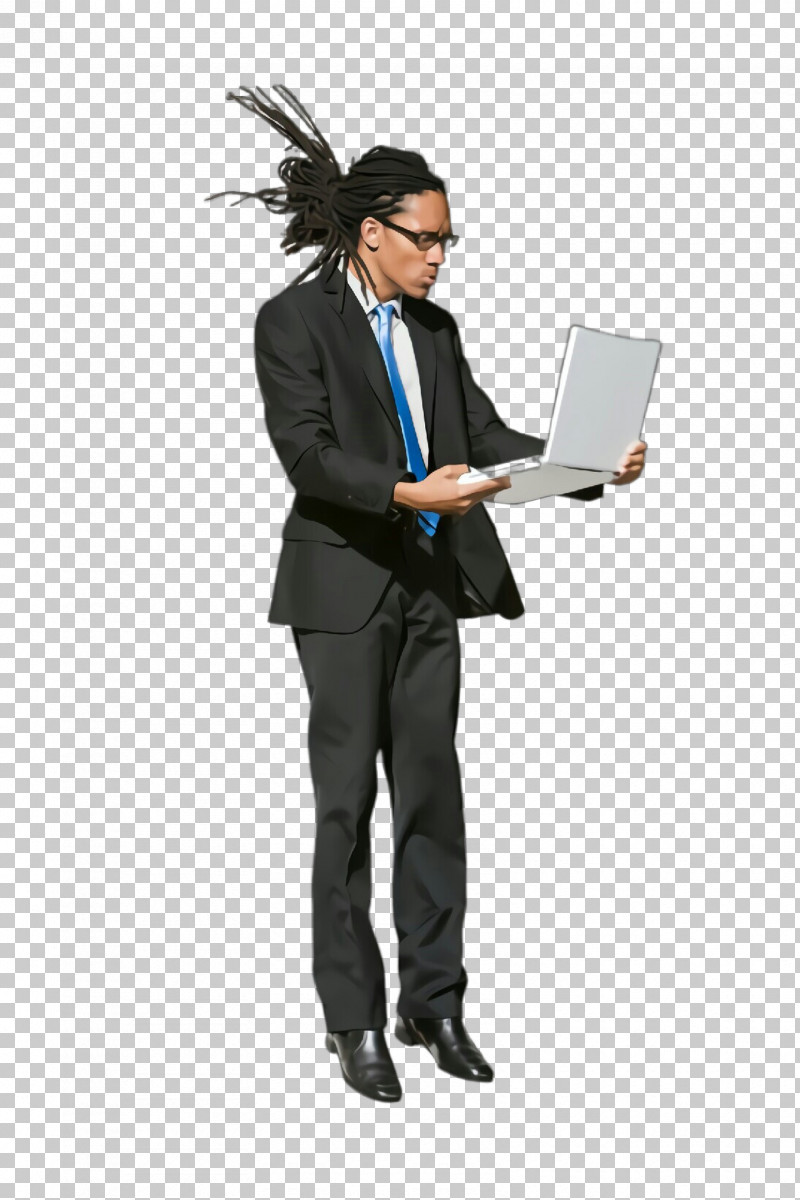 Standing Job Laptop Suit Business PNG, Clipart, Business, Businessperson, Employment, Formal Wear, Gesture Free PNG Download