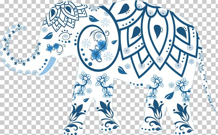 Indian Elephant Ornament PNG, Clipart, Animals, Art, Asian Elephant, Blue, Blue And White Porcelain Free PNG Download