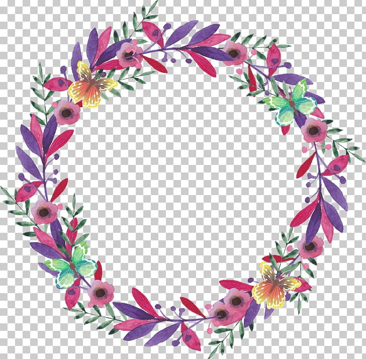 Flower Watercolor Painting Wreath PNG, Clipart, Border Texture, Crown, Decor, Drawing, Floral Design Free PNG Download