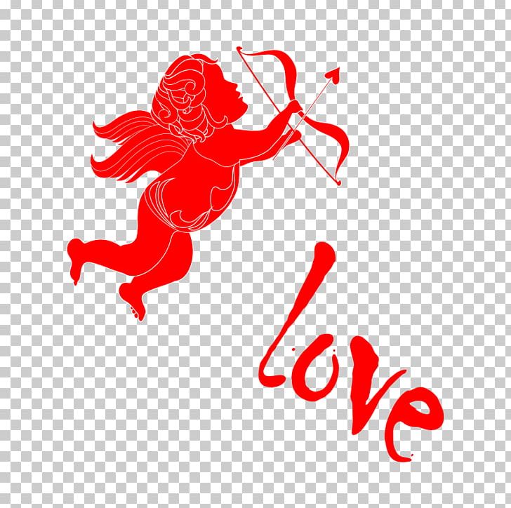 Valentines Day Heart Cupid Illustration PNG, Clipart, Area, Art, Bow And Arrow, Character, Day Free PNG Download