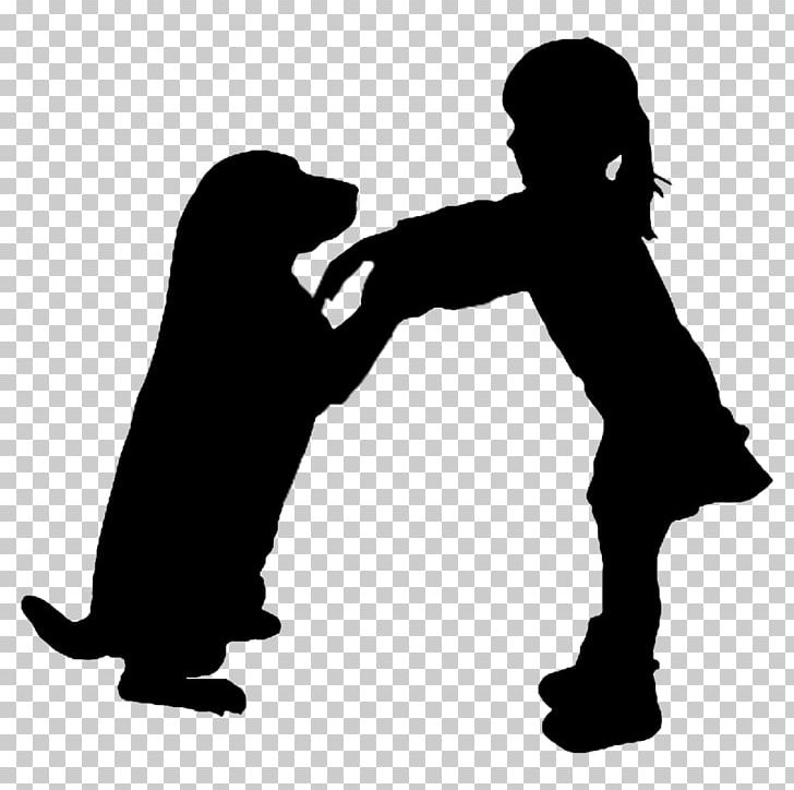 Dog Child Silhouette PNG, Clipart, Aggression, Animals, Black, Black And White, Child Free PNG Download