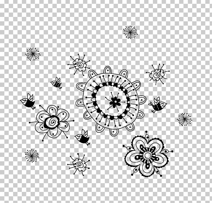 Flower Phonograph Record Wall Drawing Painting PNG, Clipart, Black, Black And White, Body Jewelry, Circle, Color Free PNG Download