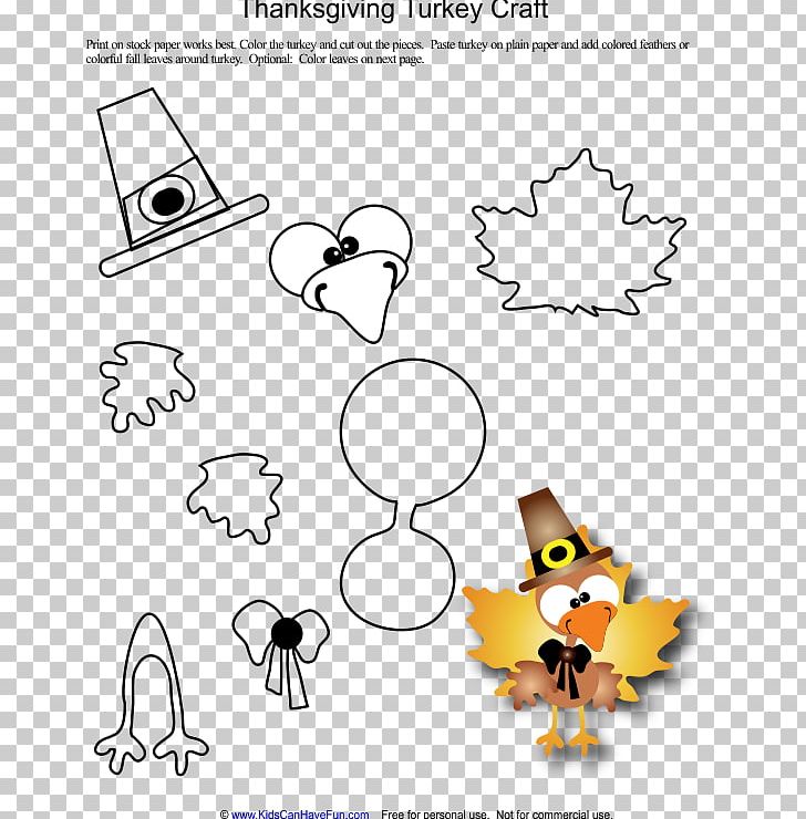 Thanksgiving Paper Turkey Craft Template PNG, Clipart, Angle, Area, Art, Bird, Cartoon Free PNG Download