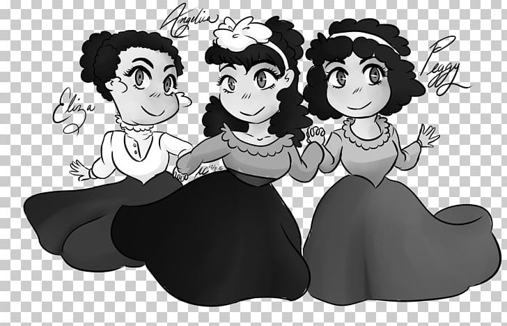 Hamilton The Schuyler Sisters Fan Art PNG, Clipart, Art, Black, Black And White, Cartoon, Communication Free PNG Download