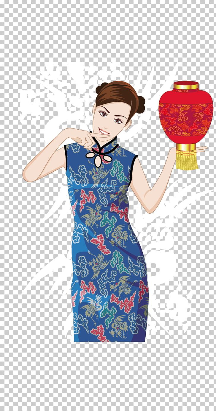 Cheongsam Illustration PNG, Clipart, 645353, Blue, Chinese Style, Dress Material, Dress Vector Free PNG Download
