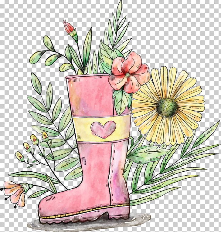 Gardening Flower Watercolor Painting PNG, Clipart, Accessories, Boot, Boots Vector, Branch, Camellia Free PNG Download
