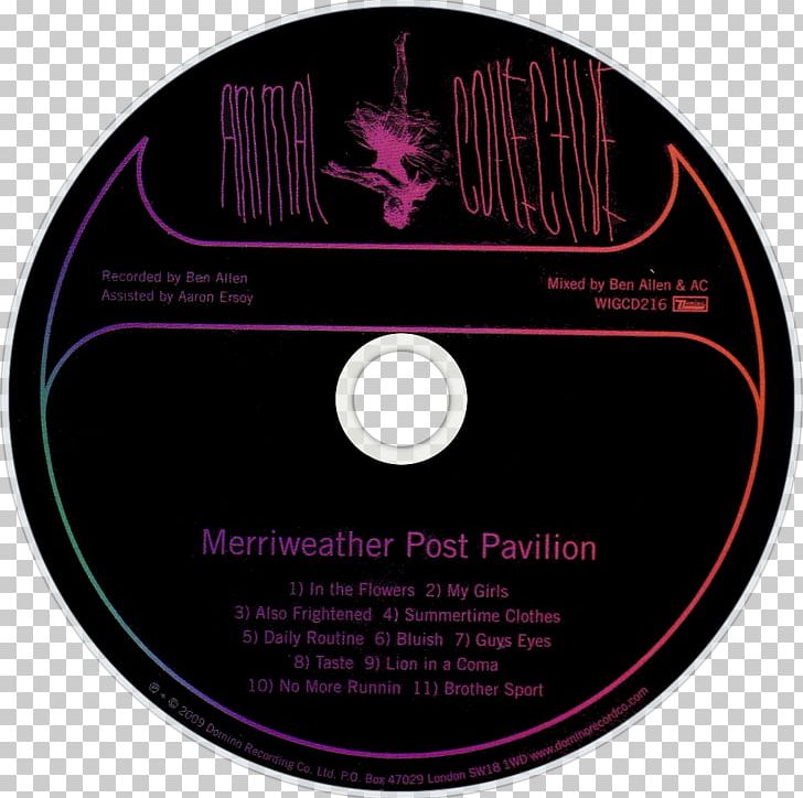 Compact Disc Merriweather Post Pavilion Animal Collective Hollinndagain Album PNG, Clipart, Album, Album Cover, Animal Collective, Brand, Compact Disc Free PNG Download