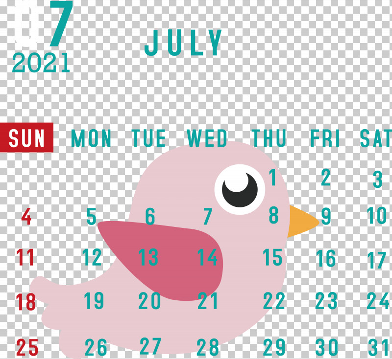July 2021 Calendar July Calendar 2021 Calendar PNG, Clipart, 2021 Calendar, Beak, Cartoon, Diagram, Geometry Free PNG Download