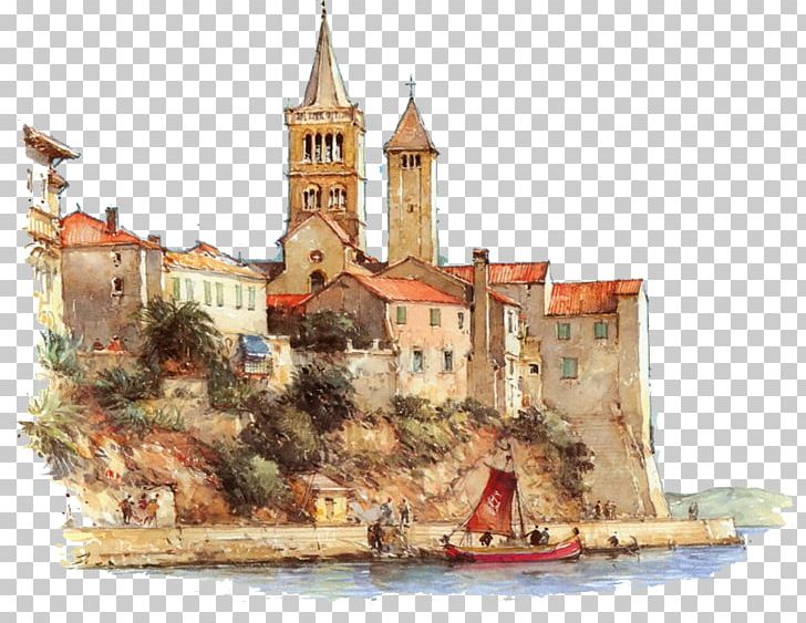 Watercolor Painting Painter Art Landscape Painting PNG, Clipart, Artist, Building, Cartoon Castle, Castle Princess, Castles Free PNG Download