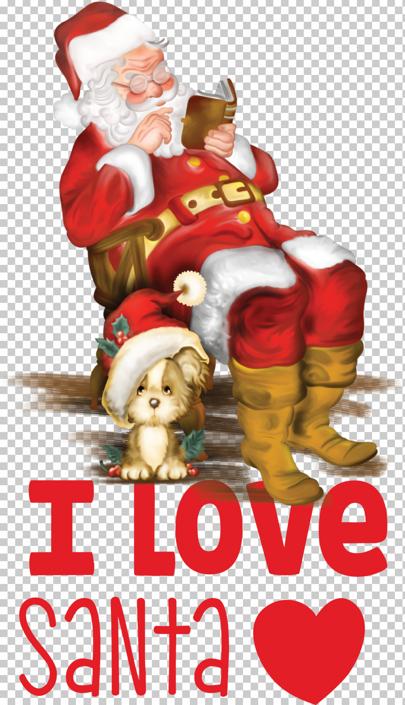 I Love Santa Santa Christmas PNG, Clipart, Christmas, Christmas Day, Christmas Gift, Christmas Ornament, Ded Moroz Free PNG Download