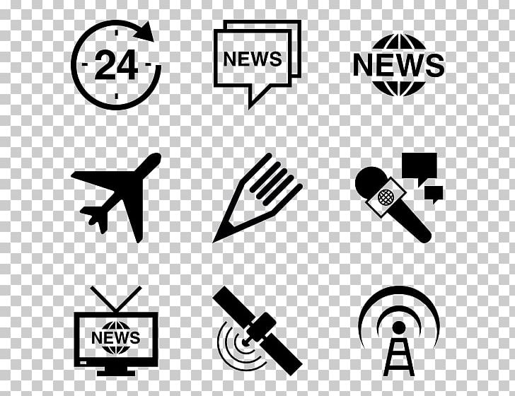 Computer Icons Journalist Journalism News PNG, Clipart, Angle, Area, Black, Black And White, Brand Free PNG Download