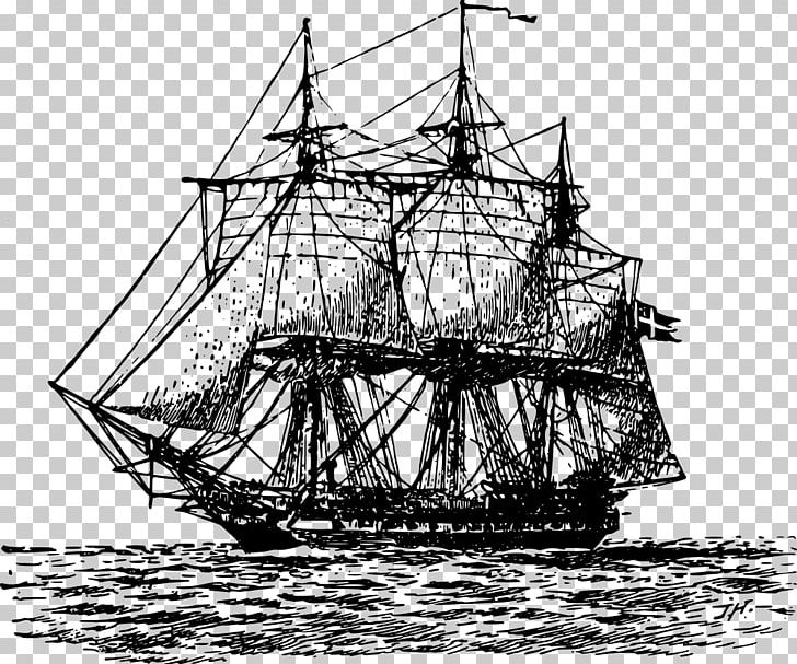 Frigate Sailing Ship PNG, Clipart, Animals, Bal, Barque, Barquentine, Black And White Free PNG Download