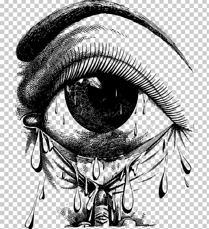 Drawing Eye Tears PNG, Clipart, Art, Artwork, Black And White, Closeup, Crying Free PNG Download