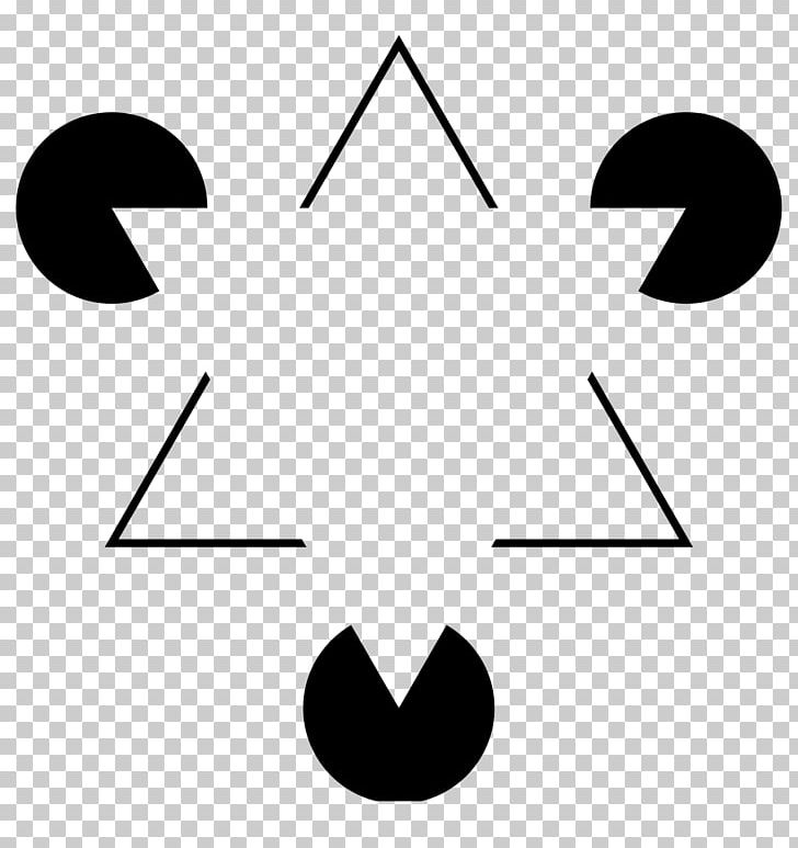 Illusory Contours Pac-Man Kanizsa Triangle Optical Illusion PNG, Clipart, Angle, Area, Black, Black And White, Circle Free PNG Download