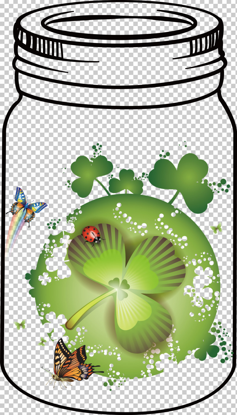 St Patricks Day Mason Jar PNG, Clipart, Biology, Flower, Green, Leaf, Mason Jar Free PNG Download