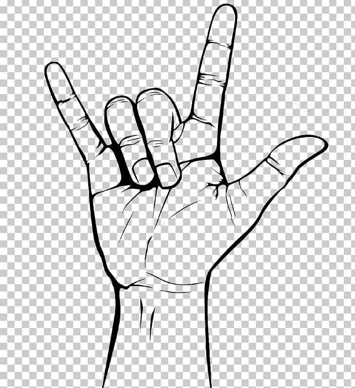 Sign Of The Horns Drawing PNG, Clipart, Arm, Artwork, Black, Black And White, Finger Free PNG Download