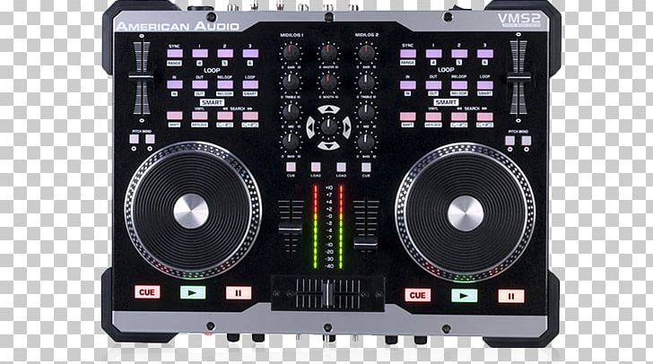 Microphone American Audio VMS2 MIDI Controllers DJ Controller Disc Jockey PNG, Clipart, Audio, Audio Equipment, Audio Mixers, Audio Receiver, Cdj Free PNG Download