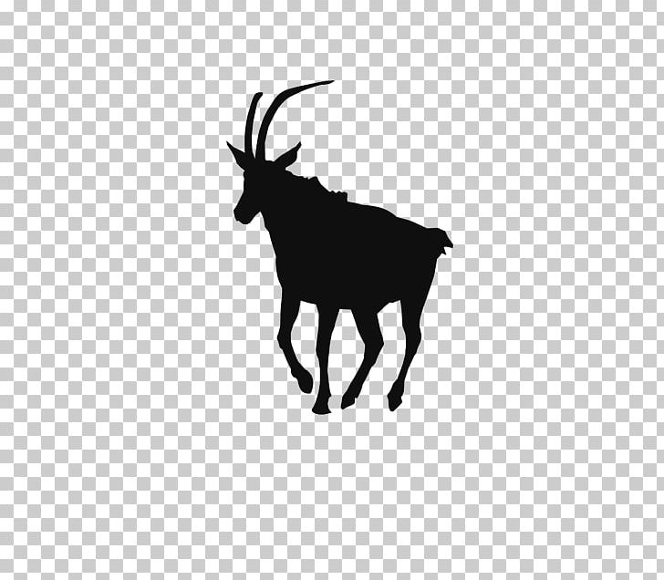 Reindeer Cattle Antelope Goat Pack Animal PNG, Clipart, Antelope, Antler, Black And White, Cartoon, Cattle Free PNG Download