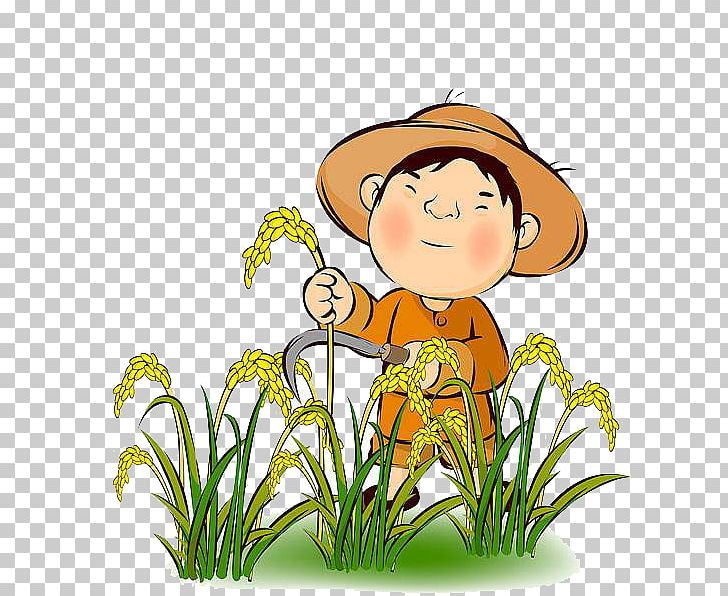 Farmer Rice Agriculture Harvest PNG, Clipart, Artwork, Child, Collection, Computer Icons, Crop Free PNG Download