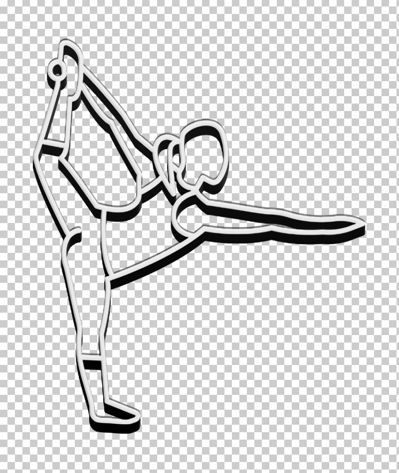 Sports Icon Yoga Icon Woman Standing On One Leg Lifting Left Leg Icon PNG, Clipart, Hm, Joint, Line Art, Recreation, Shoe Free PNG Download