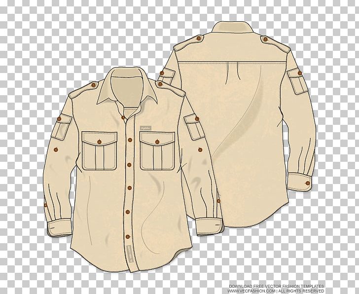 Clothing Shirt Safari Jacket PNG, Clipart, Beige, Button, Clothing, Drawing, Dress Shirt Free PNG Download
