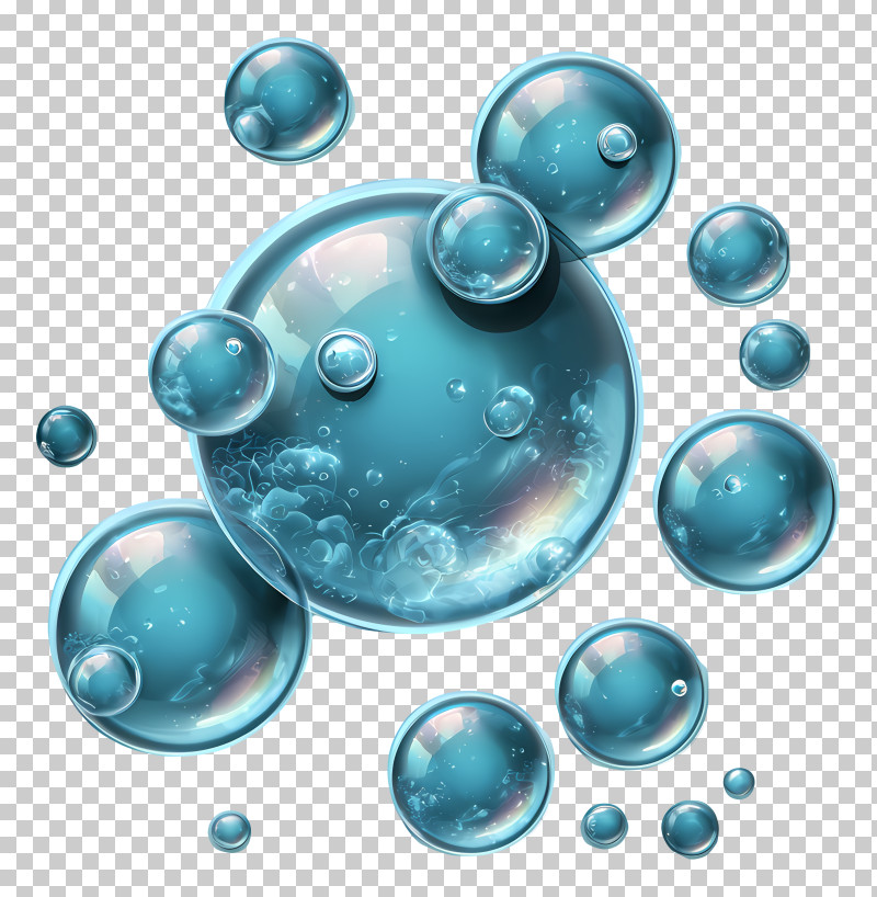 Ocean Bubbles - Blue Bubbles Illustration PNG