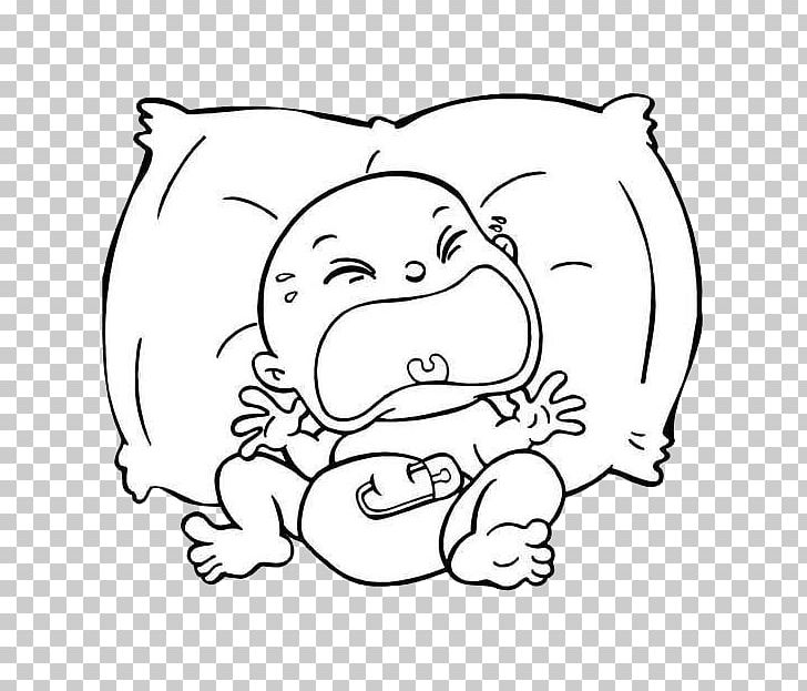 crying baby clipart black and white
