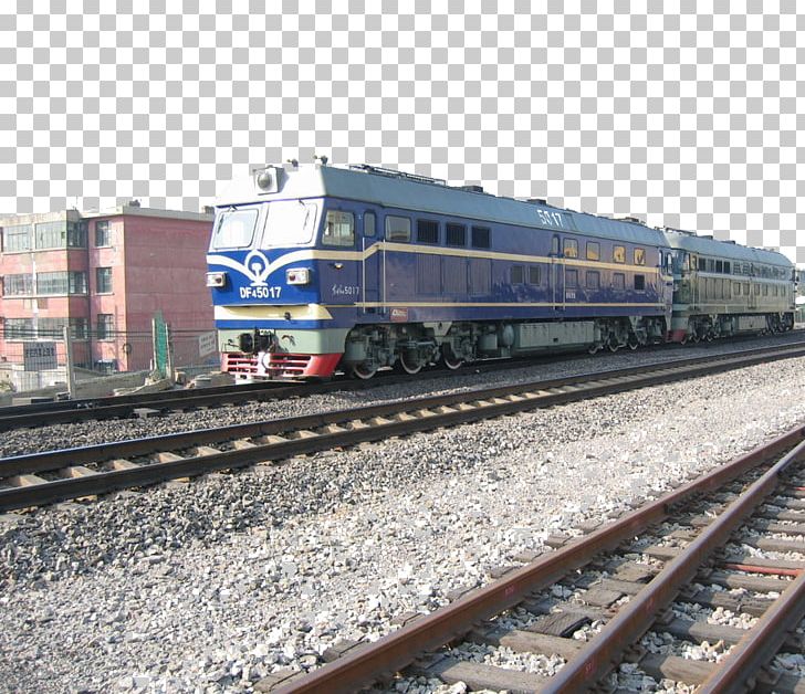 Train Rail Transport Passenger Car Railroad Car Track PNG, Clipart, Blue, Bridge, Electric Locomotive, Freight Car, Goods Wagon Free PNG Download