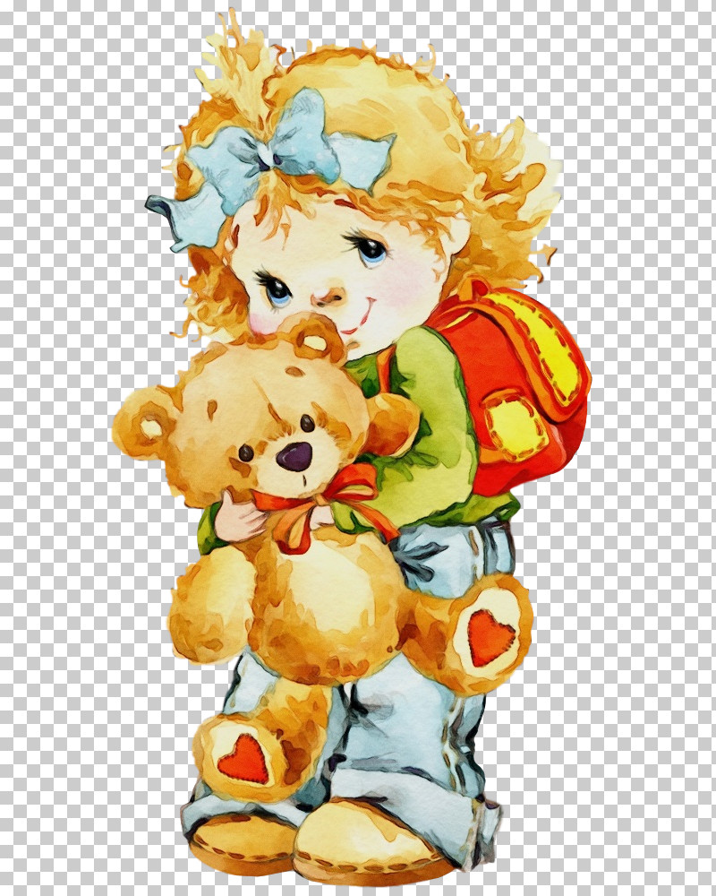 Teddy Bear PNG, Clipart, Cartoon, Cute, Little Girl, Paint, Stuffed Toy Free PNG Download