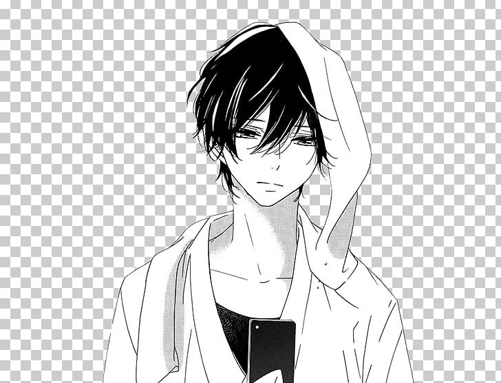 70 Images About Animemanga On We Heart It  Anime Boy Black And White  Transparent Transparent PNG  500x515  Free Download on NicePNG