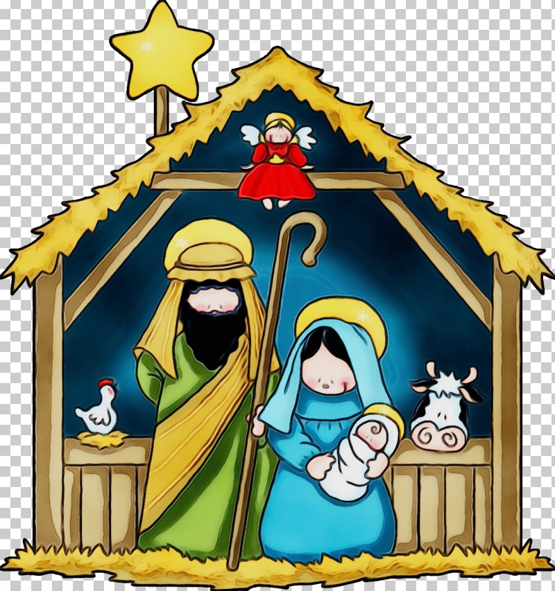 Nativity Scene Cartoon Interior Design PNG, Clipart, Cartoon, Interior Design, Nativity Scene, Paint, Watercolor Free PNG Download
