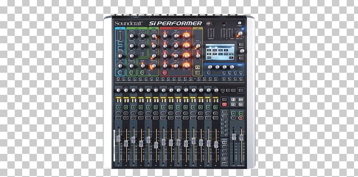 Microphone Audio Mixers Soundcraft Spirit Si Performer 3 Digital Mixing Console PNG, Clipart, Audio Mixers, Digital Audio, Electronic Engineering, Electronics, Fade Free PNG Download