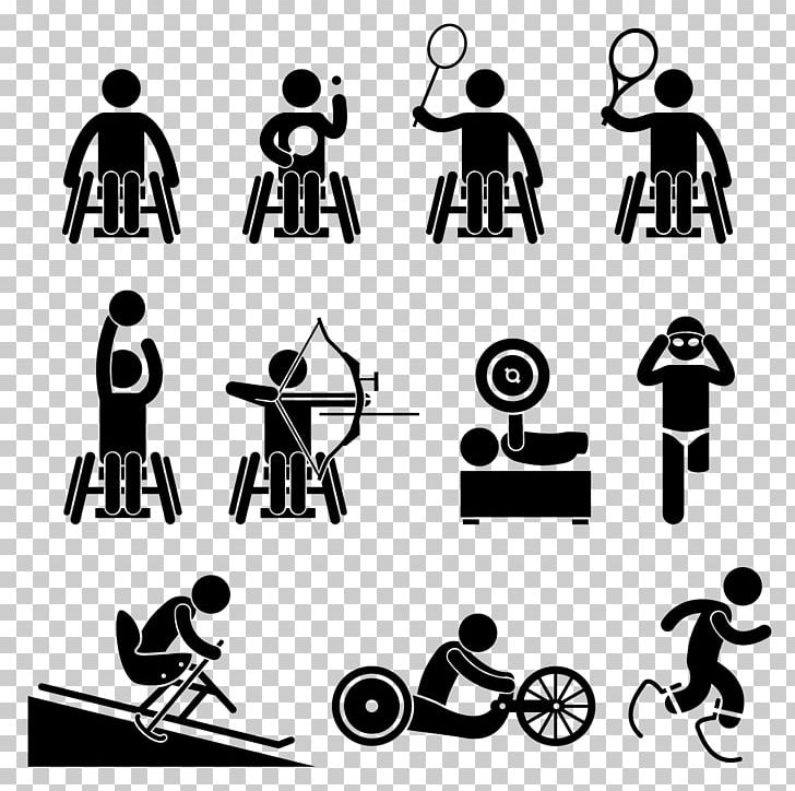 Paralympic Games Disability Paralympic Sports PNG, Clipart, Area, Black And White, Communication, Computer Icons, Disabled Sports Free PNG Download