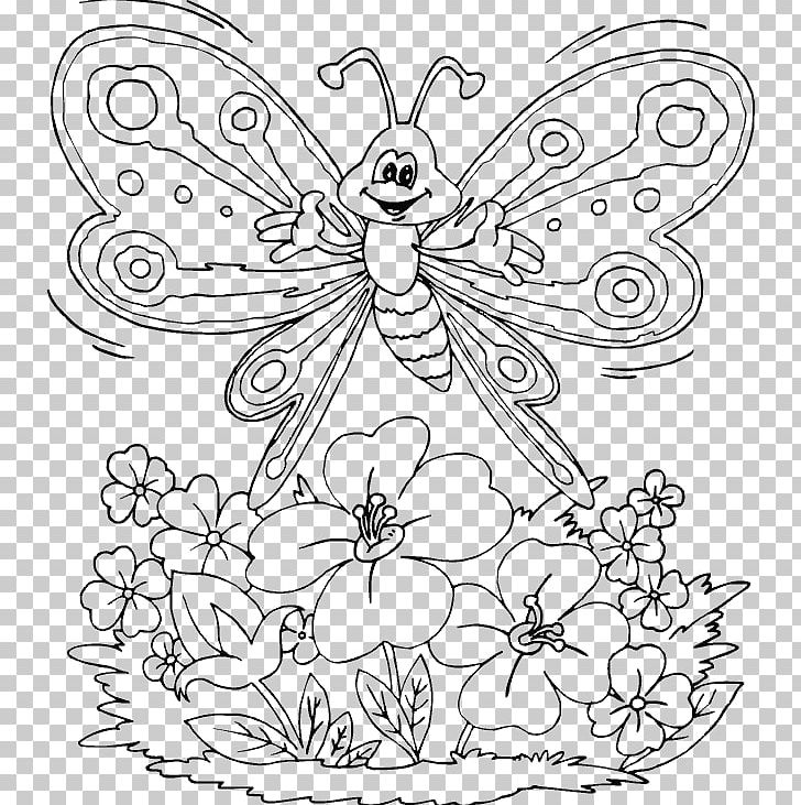 Butterfly Coloring Book Child Drawing PNG, Clipart, Adult, Black And White, Child, Color, Cuteness Free PNG Download