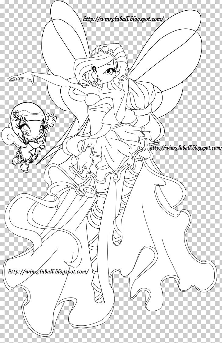 Line Art Fairy White Costume Design Cartoon PNG, Clipart, Artwork, Black, Black And White, Cartoon, Coloring Book Free PNG Download