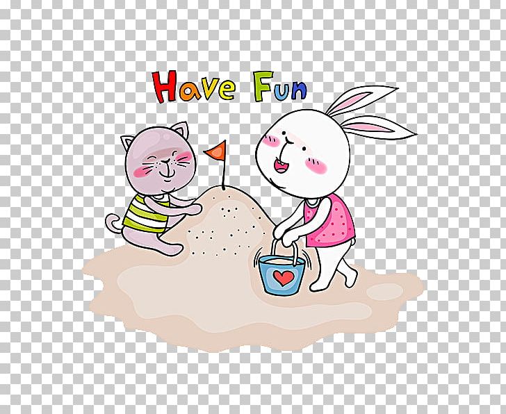 Sand Art And Play Rabbit Illustration PNG, Clipart, Ani, Animation, Anime Character, Barrel, Beach Free PNG Download