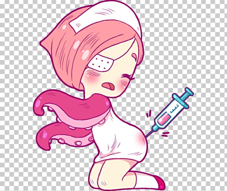 Telegram OctoGirl Sticker Nursing Care PNG, Clipart, Arm, Cartoon, Child, Face, Fictional Character Free PNG Download