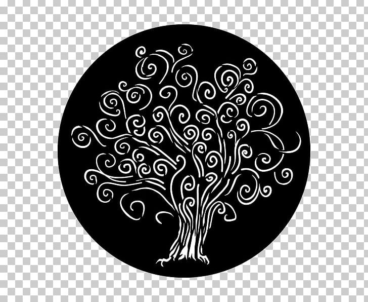 Gobo Circle Tree White Pattern PNG, Clipart, Black, Black And White, Black M, Circle, Gobo Free PNG Download