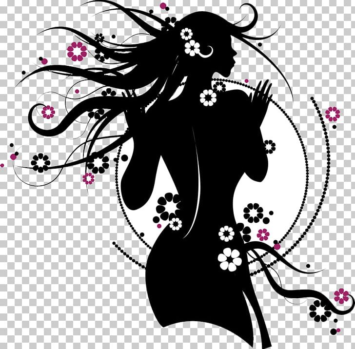 Lady Ink Paper Logo Woman PNG, Clipart, Anime, Art, Black And White, Black Hair, Cosmetologist Free PNG Download