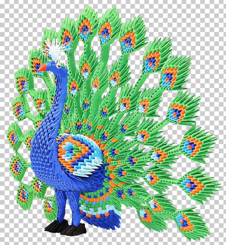 Paper Craft Modular Origami Pavo PNG, Clipart, Cardboard, Carton, Feather, Flowering Plant, Handicraft Free PNG Download