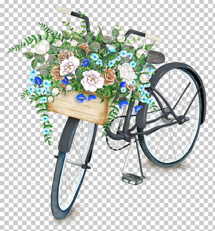 Bicycle Basket Flower Drawing Stock Illustration PNG, Clipart, Beautifully, Bicycle, Bicycle Accessory, Bicycle Part, Flowe Free PNG Download
